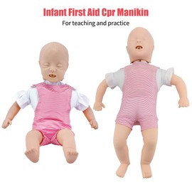 JNMFTD Infant Cpr Manikin, Baby Airway Obstruction Heimlich Training Manikin, Nursing Model PVC Full Body CPR Infarction First Aid Practice with Product Manual for Educational Teach Research