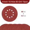 9 Inch 10 Holes Sanding Disc 60 Grit Drywall Sandpaper