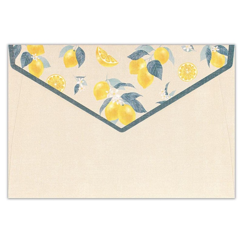 Enuby Letter Orchard Lemon | Letter Set, 12 Stationery Papers,