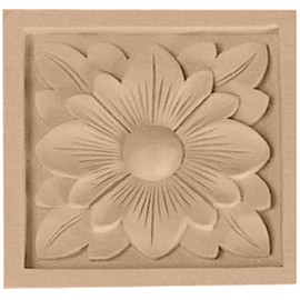 Ekena Millwork ROS03X03DGCH Medium Dogwood Flower Rosette, 3 1/2" X 3 1/2" X 3/4", Cherry