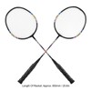 2Pcs Badminton Racquets Set Lightweight Sturdy Double Badminton Rackets with