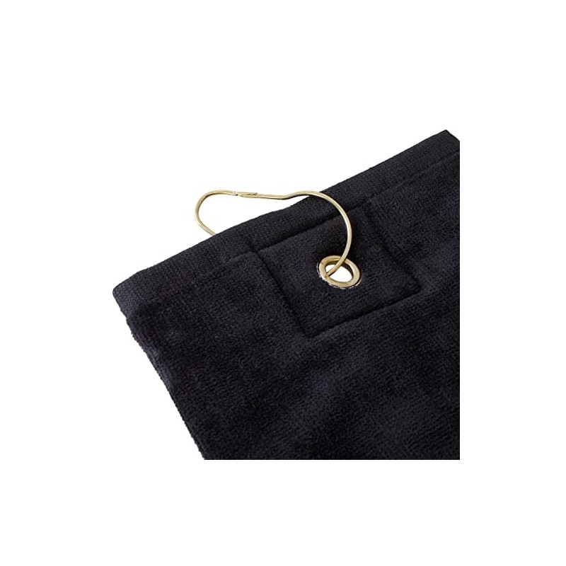 PowaKaddy Unisex Tri-fold Brass Hook Compact Bag Golf Towel
