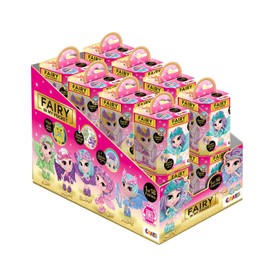 CRAZE Fairy In My Pocket Complete Counter Display, Set of 16 Fairy Dolls with Wings, 16 x Fairy Figures to Collect with Special Effects, Tooth Fairy Gifts Girls