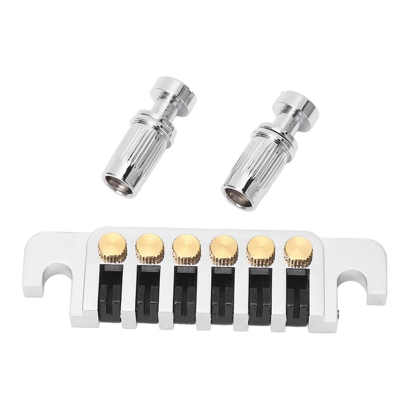 Guitar Bridge Tailpiece Reversible Wrap Around Saddle Bridge Stop Tailpiece