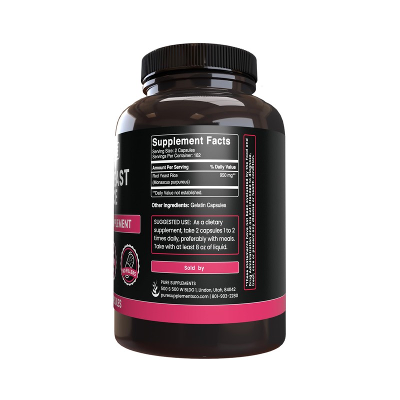 Pure Original Ingredients Red Yeast Rice No Magnesium Or Rice