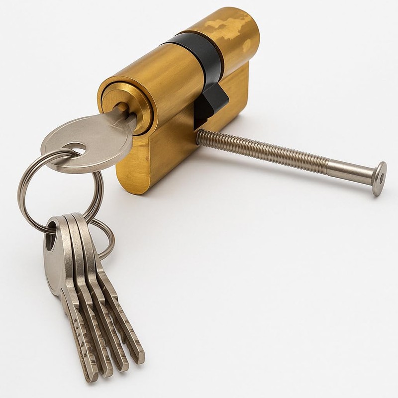 Euro Profile Cylinder 60 mm Solid Brass - Security Door