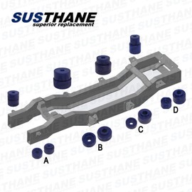 AUTOACER - Complete Front & Rear Body Mount Bushing Kit 18 pcs (with hardware) in High Grade Polyurethane material For Explorer Sport Trac Year 2001 2002 2003 2004 2005 Fits All Models 2WD 4WD