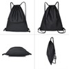 Drawstring Backpack Bag with Front Pocket Waterproof Oxford Cloth, Lightweight