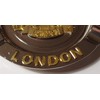 London Icons Mini Metal Ashtray - Collage in Golden Colour