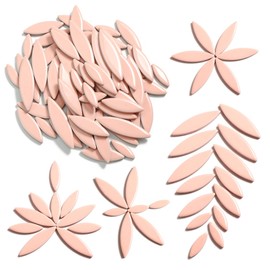 Yoption - Azulejos de mosaico de pétalos para manualidades, 200 g de hojas de flores para suministros de mosaico y manualidades, decoración al aire última intervensión (rosa)