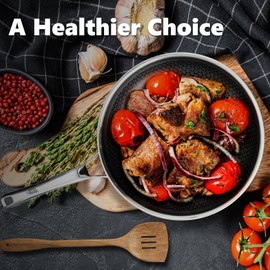 Non Stick Frying Pans 12 inch, Hybrid Frying Pans Nonstick,non stick Stainless Steel Skillets, Dishwasher and Oven-Safe Chef Pan, Induction Compatible Cooking Pan, PFOA Free Cookware