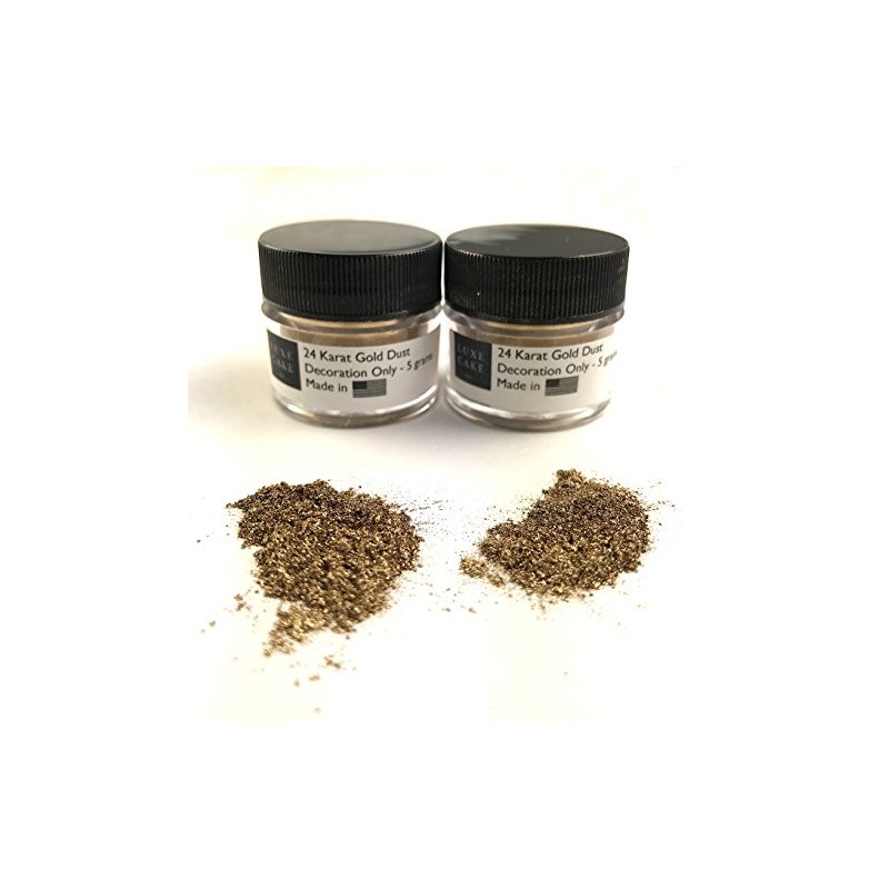 (2 Pack) 24 Karat Gold Luxury Cake Dust, 10 grams
