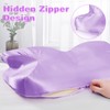 Eychei 2 Pcs Satin Pillowcase for Cervical Pillow, Lavender Silky