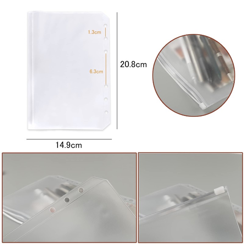 DY.2ten A5 Size, 135 Pieces, Color Indexes, Zipper Pockets, Sticky