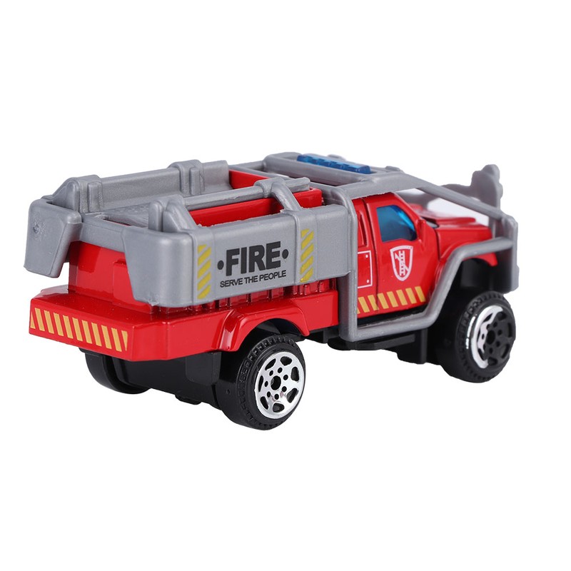 6pcs 1:64 Engineering Car Model Alloy Simulation Vehicle Car Model