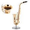 Saxophone Model - Miniature Alto Saxophone Replica with Stand and
