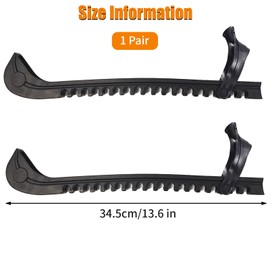 1 Pairs Skate Guards with Adjustable Buckles and Water Filtration Holes, Prevent Rusting Ice Hockey Blade Protector Equipment, Figure Skating Shoe Covers Accessories for for Adult, Kids, Youth, Couple