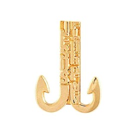 Sterling Gifts Fisher of Men Fish Hook Pin Gold - Christian Witness