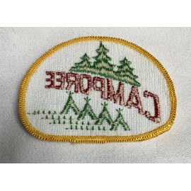 Vintage Camporee Generic Patch Twill Embroidery Boy Scout BSA Trees Tee Pees
