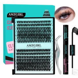 Natural Lash Clusters Kit，Diy Lash Extension Kit，280PCS Eyelash Extension Kit，Eyelash Clusters Kit，9-16mm Lashes Extension Kit，Individual Lashes with Bond and Seal and Tweezer（4050D，D-Mix9-16mm Kit)