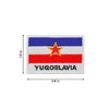 Graphic Dust Yugoslavia Flag Embroidered Iron On Patch Applique Yugoslavia