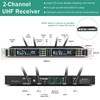 MicrocQueen Professional UHF Wireless Microphone System, Dual Channel 530–580MHz with