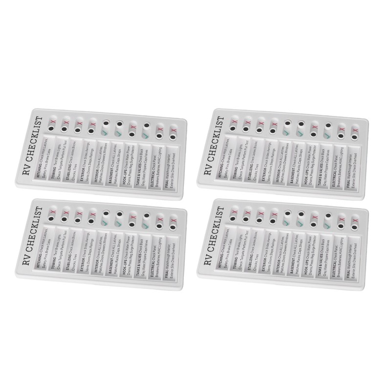 4pcs Checklist Board DIY Production Recyclable Portable Chore Checklist Detachable