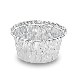 1 Pack Aluminium Barbecue, Baking and Serving Bowl, Round, 110 ml, 80 x 34 mm, Excellent for Grilling, Baking and Serving, Pack of 100