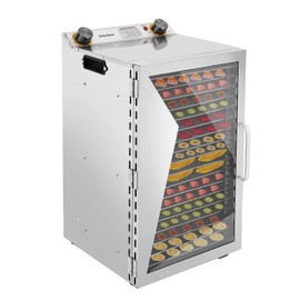 18Trays Food Dehydrator Machine 86℉ To 194℉ Beef Vegetable Baking For Fruit Meat Jerky Herbs Large Capacity 360° Adjustable Temp Timer Dryer Stainless Steel 600W Suitable Multiple Parties