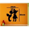Kissing Child Love Black Wall Sticker and Wallpaper Size(59 65)