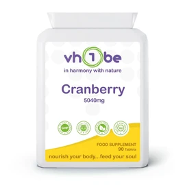 Cranberry Tablets 5040mg – 90 Vegan Tablets | High Strength Cranberry Supplement for UTI Prevention - Urinary Tract, Bladder Support & Kidney Cleanse | 3 Month Supply | Non-GMO, UK Made by vh1be