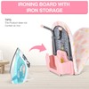 APEXCHASER Small Ironing Board with Iron Holder, Compact Ironing Board
