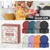 HFHOME Silicone Coasters Set for Drinks - 6 Pack With