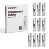 Eyebrow Razor Blades, 10 Replacement Blades, Premium Stainless Steel