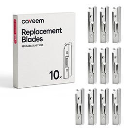 Eyebrow Razor Blades, 10 Replacement Blades, Premium Stainless Steel