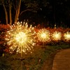 JJGoo Outdoor Solar Lights Firework, 2 Pack 120 LEDs Waterproof