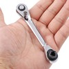 JUSTAUS 1/4 Inch Mini Double Headed Ratchet Wrench 72 Tooth