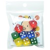 No Border Dice 6 Sides 15 mm Clear Set of 8 (4 Colors X