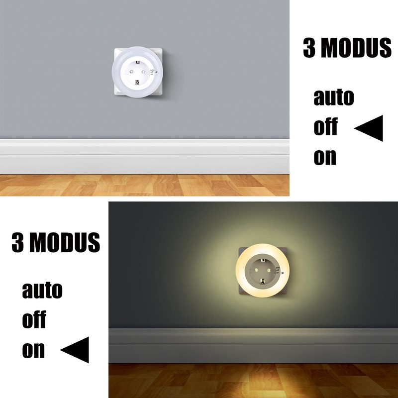 emotionlite Night Light Socket with Twilight Sensor, LED Night Lamp,