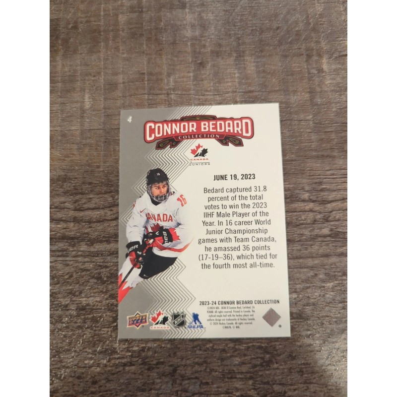 2023-24 Upper Deck Connor Bedard Collection Highlights RC Rookie Card