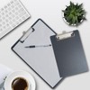 Leliafleury A4 Plastic Clipboards 2PCS Black Clip Board with Metal