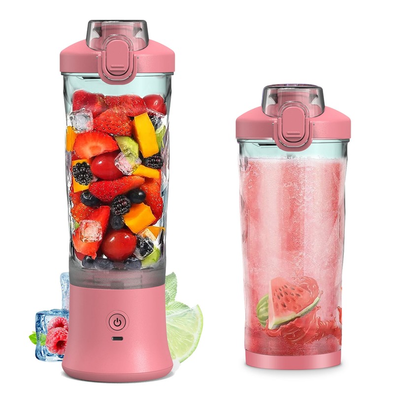 Portable Blender 600ml Personal Size Juicer Cup for Shakes and