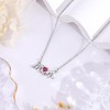QianSiLi Gifts for Mom Necklace Ruby Heart Birthstone Pendant Necklace