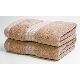 Bentley Priory Linens Hand Towels (2 PACK) for Bathroom Supreme Range 500GSM Super Soft Combed Cotton Pack of 2 Absorbent and Quick Dry Hand Towels Set 50 x 85cm (SANDY BEIGE)