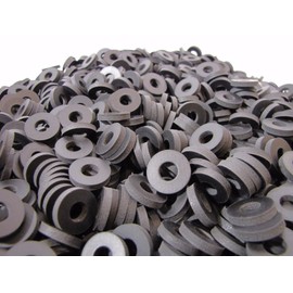 (100 Pack) Heavy Duty Nylon Reinforced Neoprene Washers 3/4" OD X 5/16" ID X 1/8" Thickness