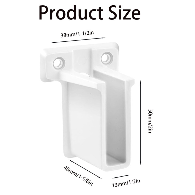 8 Pack Wire Shelf End Brackets,Heavy Duty White Plastic Closet