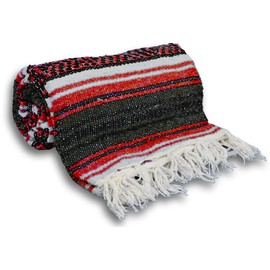 YogaAccessories Traditional Mexican Yoga Blanket - Red