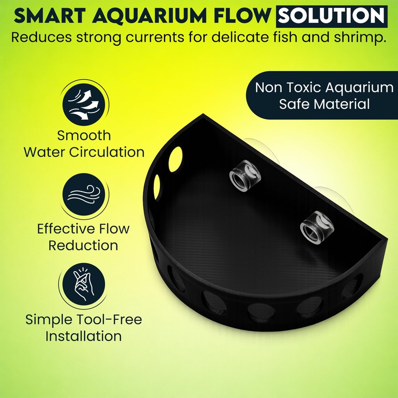 3DAquaticSolutions Aquarium Filter Baffle, Universal HOB Filter Compatible, Slow Flow