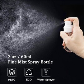 Cosywell Travel Spray Bottle TSA Approved 2oz 60ml 3 Pack Leak Proof Fine Mist Spray Bottles Empty Plastic Refillable Spray Bottle for Perfume Essential Oils Toners Rose Water Cosmetics(3Clear)