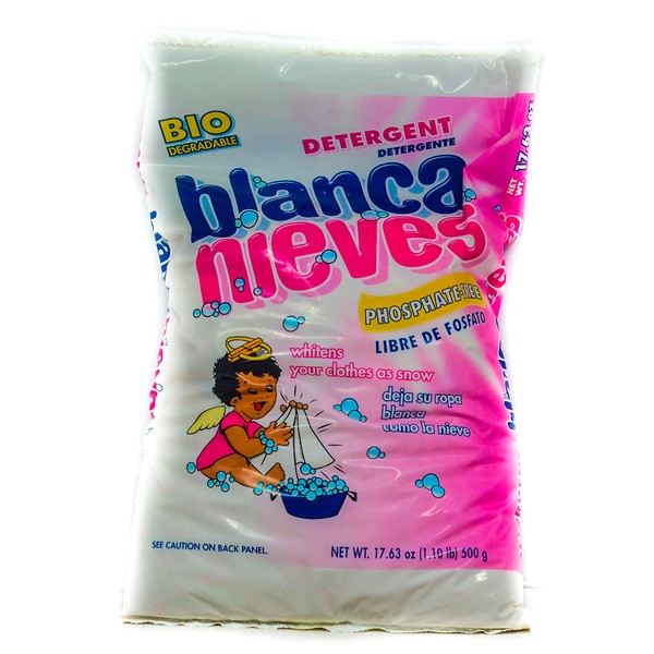 BLANCA NIEVES Powder Laundry Detergent - Phosphate Free | Biodegradable - 17.63 Oz. (500 g) Package (3)